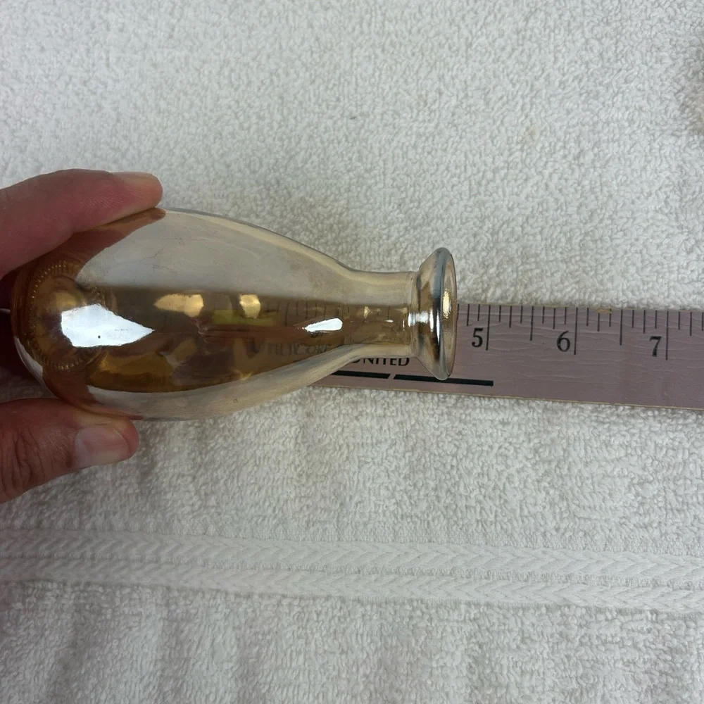 Amber Glass Decorative Bottle with Plastic Leaf Stopper - Home Accents